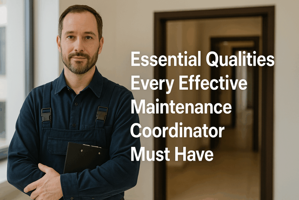 Key qualities of an effective maintenance coordinator