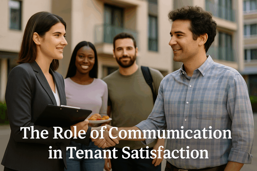 Property manager building tenant satisfaction through communication.