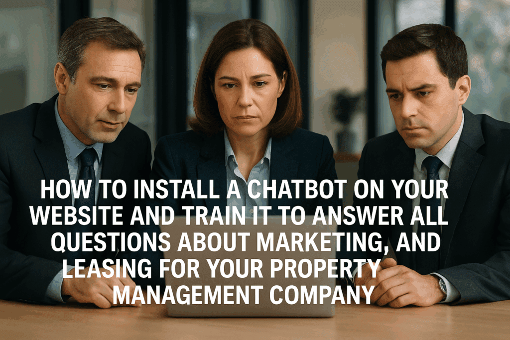 Installing a chatbot for property management marketing, leasing, and support.